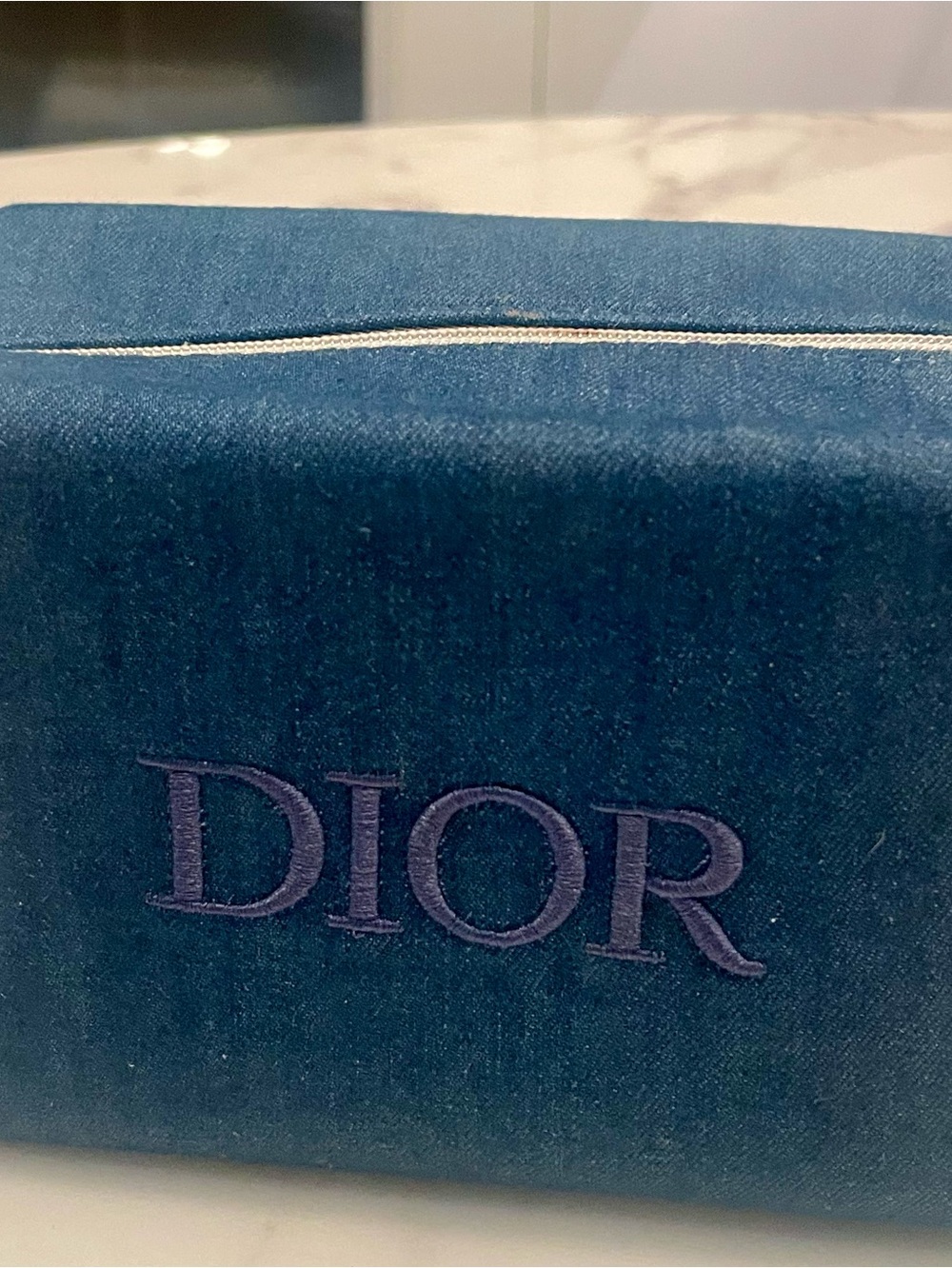 Dior Beauty Cosmetic Pouch in Blue Denim - Picture 2 of 8
